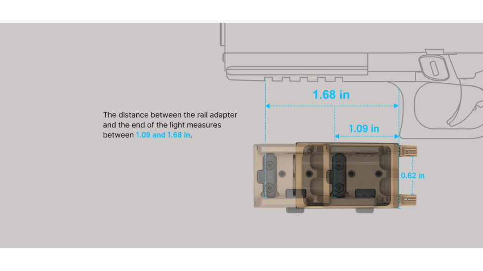Olight PL-MINI 3 Valkyrie 600 Lumen LED Rail Mount Weapon Light, Lithium Ion, Black, 6975498002673