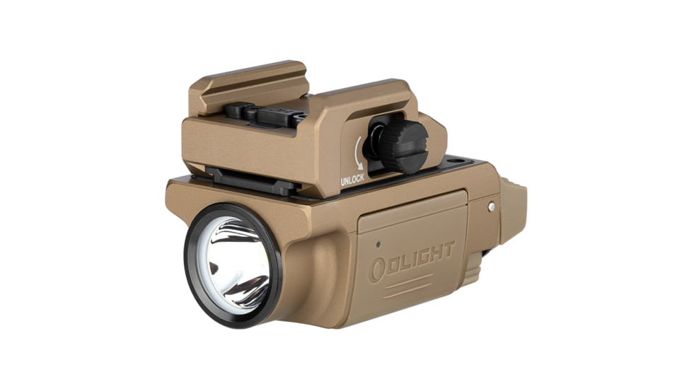 Olight PL-MINI 3 Valkyrie 600 Lumen LED Rail Mount Weapon Light, Lithium Ion, Desert Tan, 6975498005223