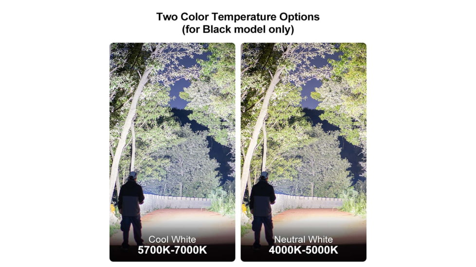 Olight Seeker 4 Pro CW, Rechargeable Handheld Flashlight, 4,600 Lumens, Black, Includes Holster, SEEKER4PROMTBKCW