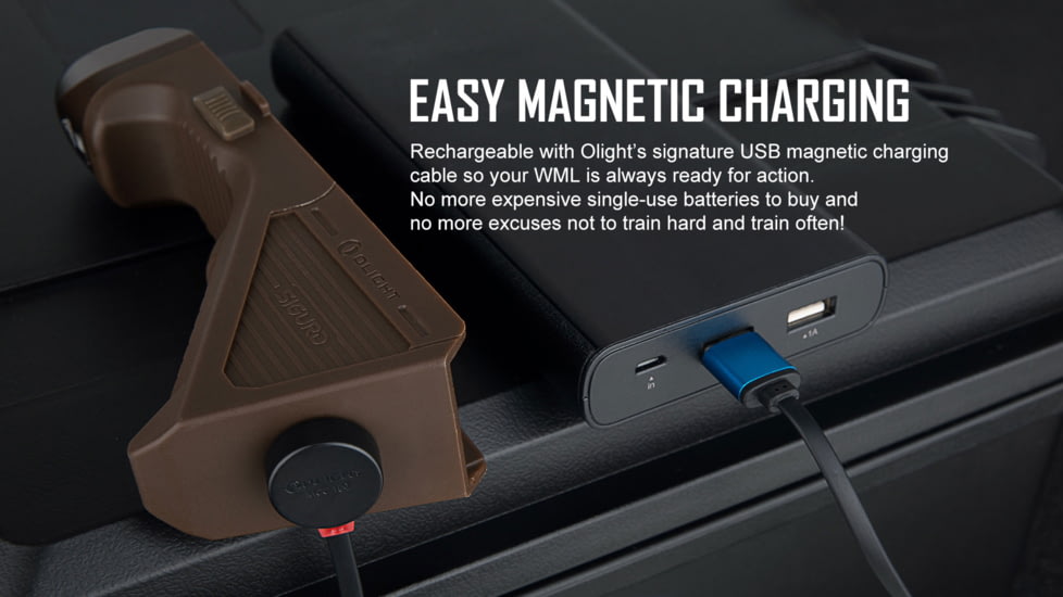 Olight Sigurd Angled Foregrip with Built-in 1450 Lumens LED Rechargeable Tactical Flashlight