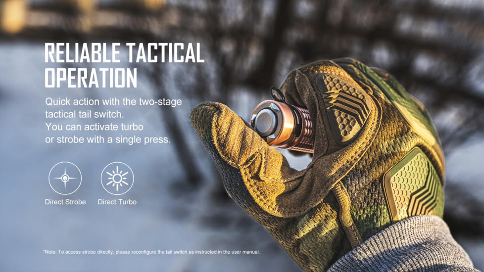 Olight Warrior Mini 2 Rechargeable EDC LED Flashlight, 1750 Lumens, Copper, FL-OL-WARMINI2-CU