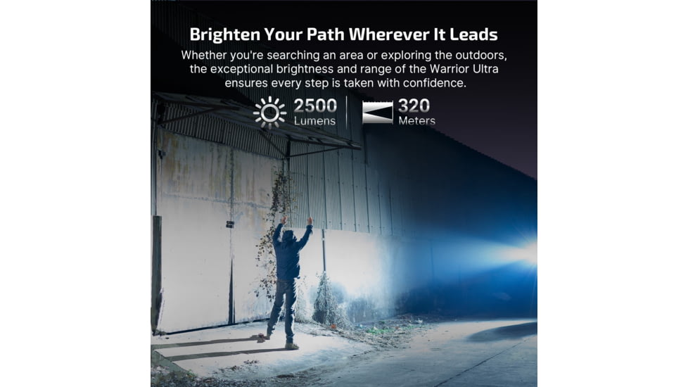 Olight Warrior Ultra 21700 Lithium Ion 2500 Lumens LED Tactical Flashlight, OD Green, WARRIORULTRAOG