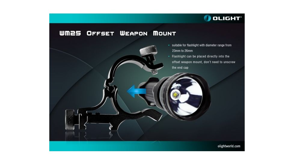 Olight WM25 Weapon Mount for M22/M3X/M21X/M20SX Flashlights OLIGHT-WM25