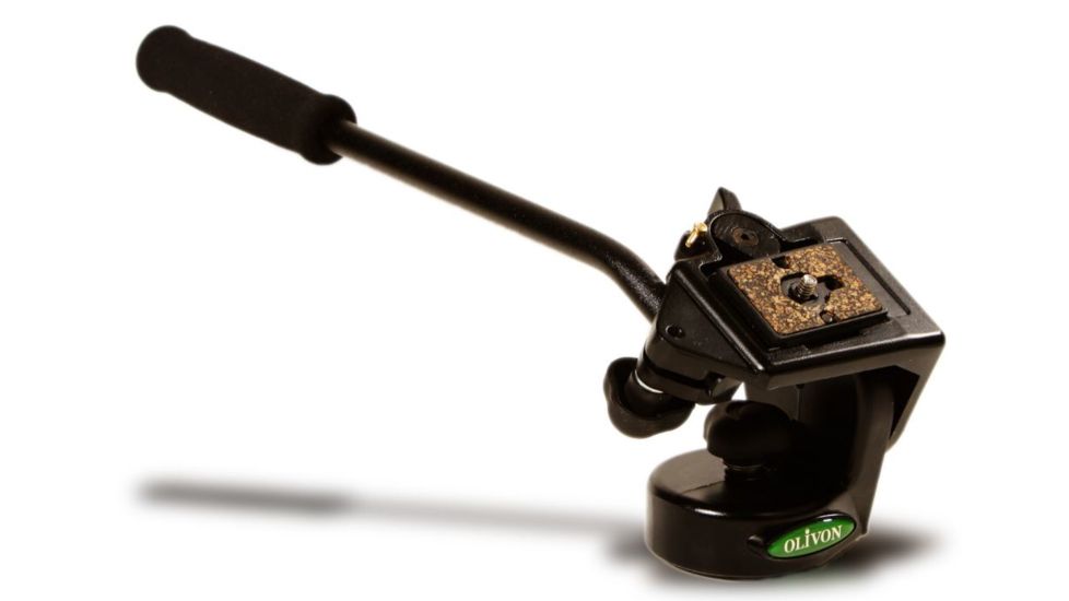 Olivon 2-Way Fluid Head 18 lb Load Capacity TR154-11 Tripod, Black, Medium OLTR15411-US