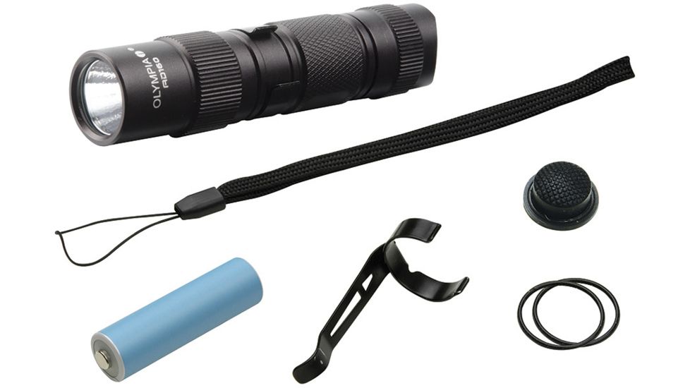 Olympia AD160 High-Performance Flashlight, Black AD160