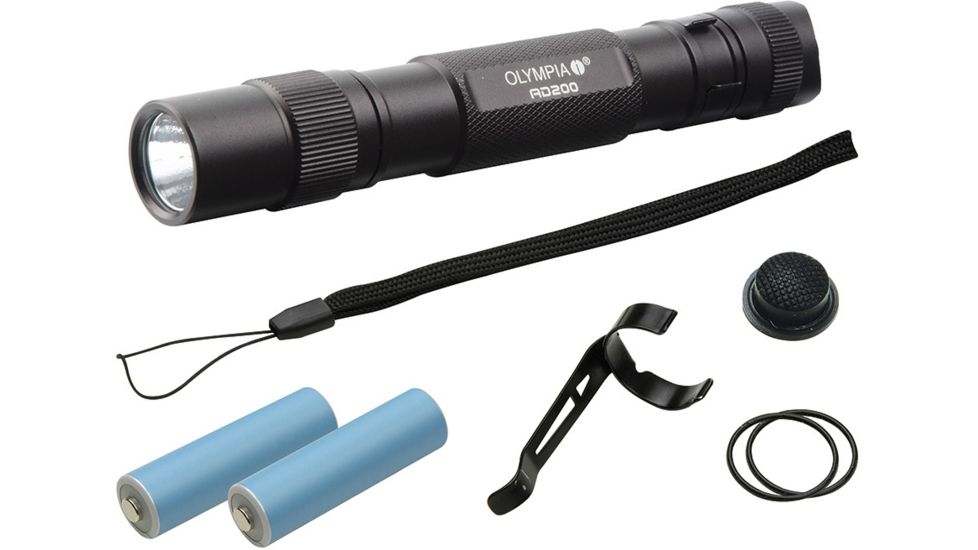 Olympia AD200 High-Performance Flashlight, Black AD200