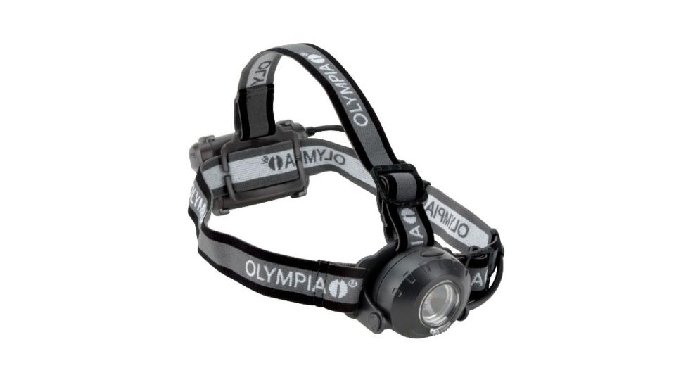 Olympia Luxeon Rebel LED Headlamp, Gray with Black Stripe EX230