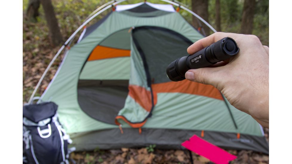 Olympia RG260 High-Performance Rugged Flashlight, Black RG260