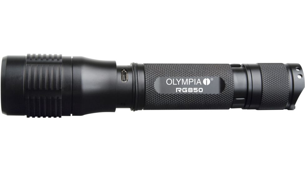 Olympia RG850 High-Performance Rugged Flashlight, Black RG850