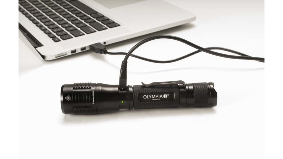 Olympia RG850 High-Performance Rugged Flashlight, Black RG850
