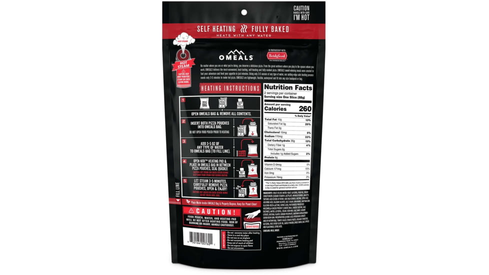 OMEALS Cheese Pizza, 20.2 oz, Multi, 7.5 inches x 1 inch x 11.25 inches, OMEPZ2