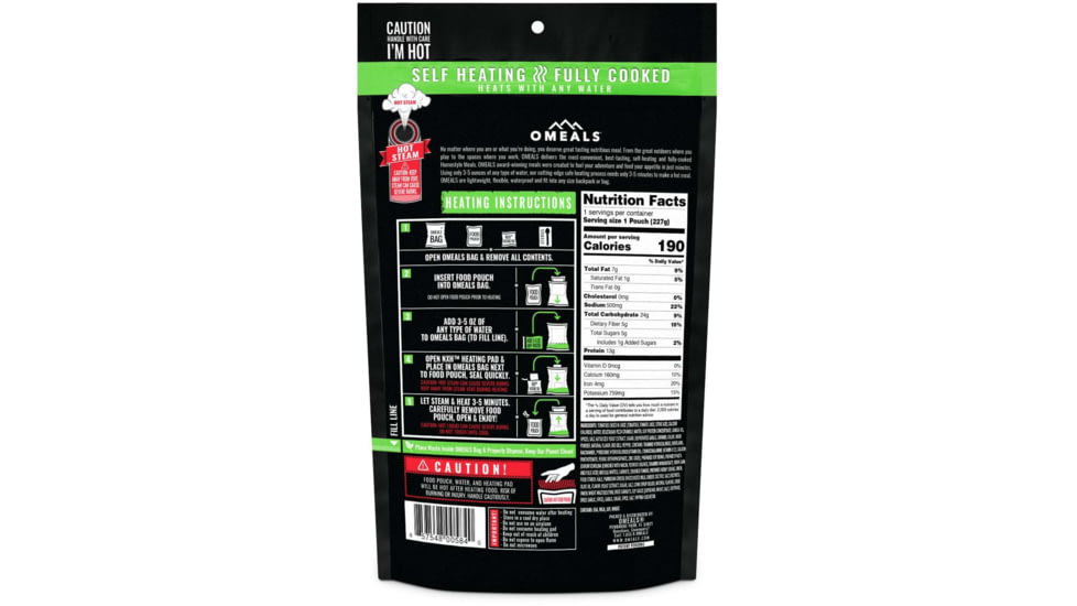 Omeals Pasta FagioliTrail Food, 8 oz OMEV3