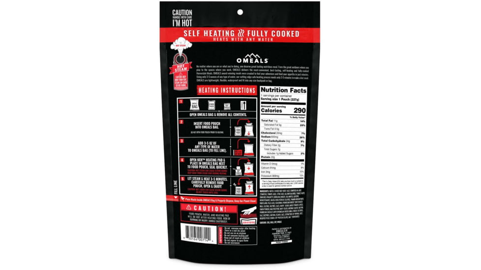 OMEALS Spaghetti w/Meat Sauce, 7.5 inches x 1 inch x 11.25 inches, OMEM6