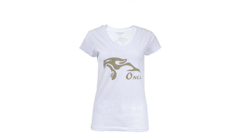 Onca Gear Logo T-Shirt - Womens, White And Green, Extra Small, 650-XS