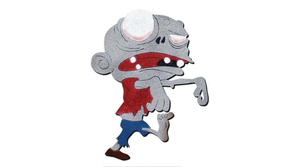 Oncore Targets Zombie Self-Healing Archery Target, Walking Kid, Gray/Red/Blue/Brown, Small, Z4