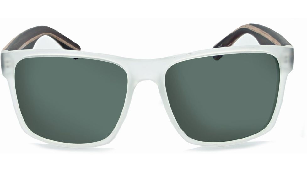 One Bankroll Sunglasses, Matte Crystal w/ Wood, 21984