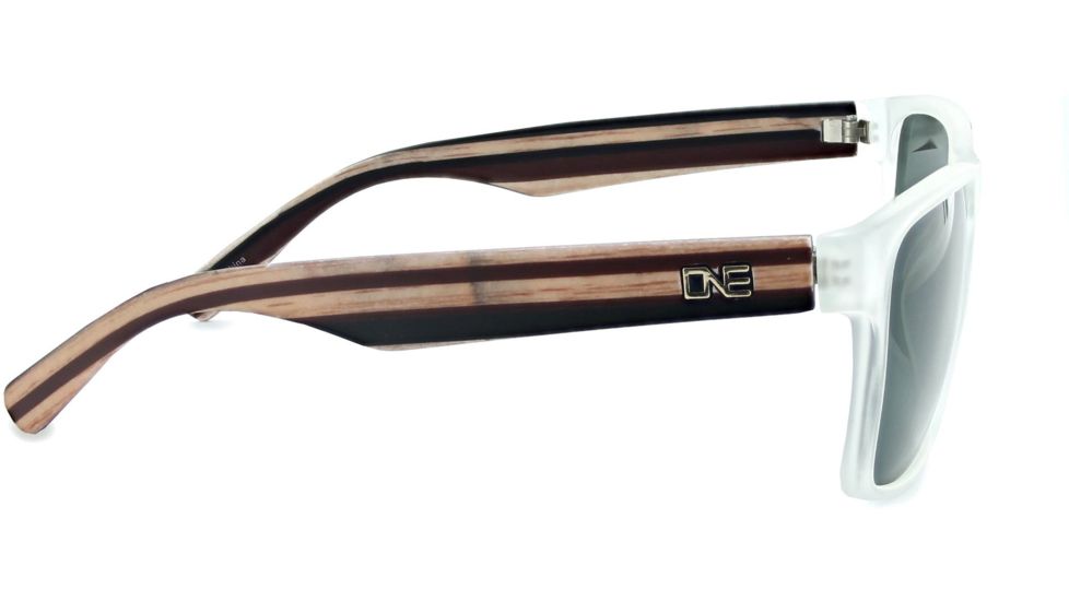 One Bankroll Sunglasses, Matte Crystal w/ Wood, 21984