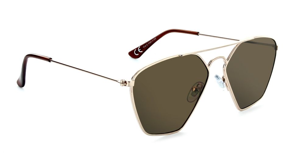 One Geo Sunglasses, Shiny Gold, 22058