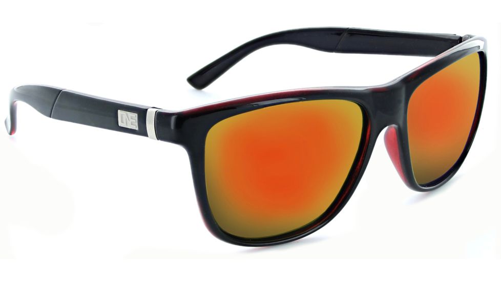 One Hobnob Sunglasses, Shiny Crystal Red/Black, 21921