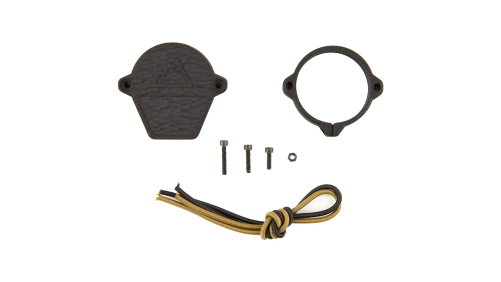 One Hundred Concepts Ruggedized Rear ScopeCap, Lens Cover, Fits 40.2mm Rear Optics, Matte Finish, Black, Includes ShockCollar OHC-RSC-1
