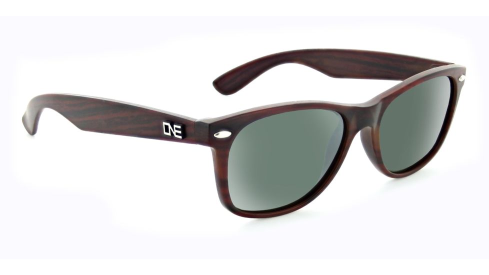 One Revtown Sunglasses, Matte Dark Wood, 22069