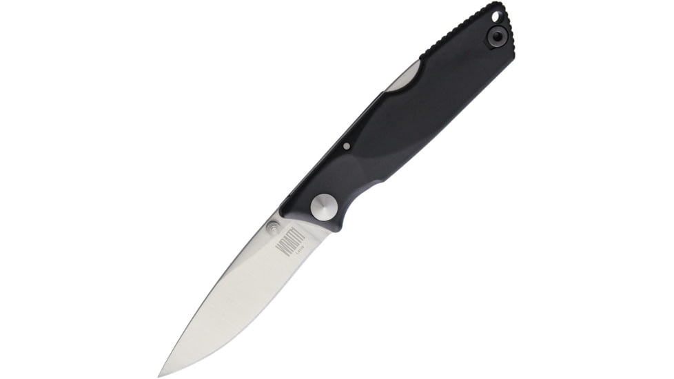Ontario Knife 8798 Wraith Lockback Drop Point Knife, 2.75in Satin 1.4116 SS Drop Point, Black ABS Handle, Black, 8798