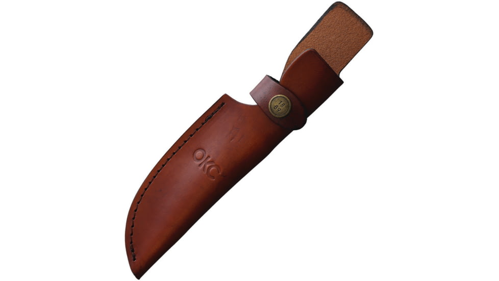 Ontario Knife ADK High Peaks Knife, 9.5in Overall, 3.63in Satin Finish 420 Stainless Blade, Multi Micarta Handle, Leather Sheath, 8178