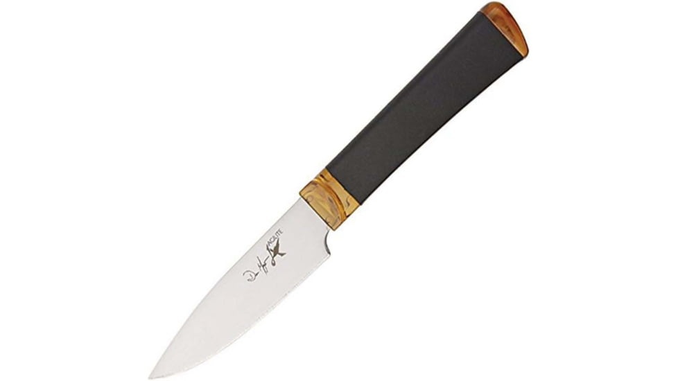 Ontario Knife Agilite Paring Knife, 7.5in Overall, 3.38in Satin Finish Sandvik 14C28N Stainless Blade, Amber Ultem Transparent Handle, ON2550X