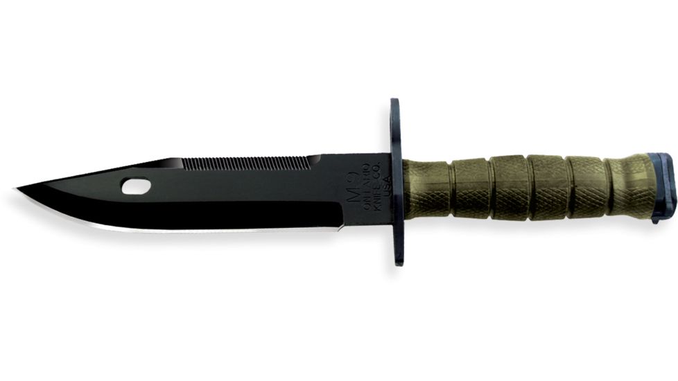 Ontario Knife GI M9 Bayonet w/Scabbard, 12.125 in, Green, OKC6220