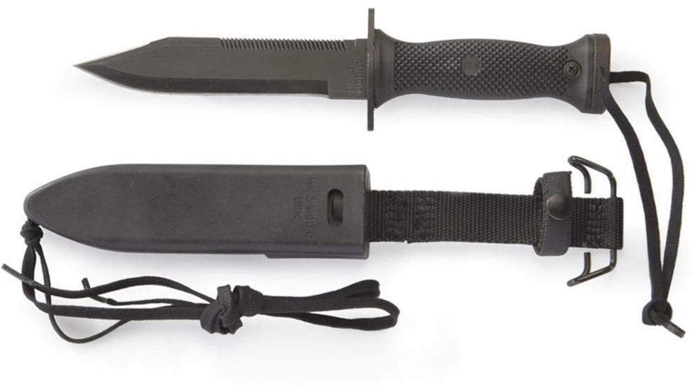 Ontario Knife GI Mod Mk3 Navy Seal Knife, 10.75 in, Black, OKC6141