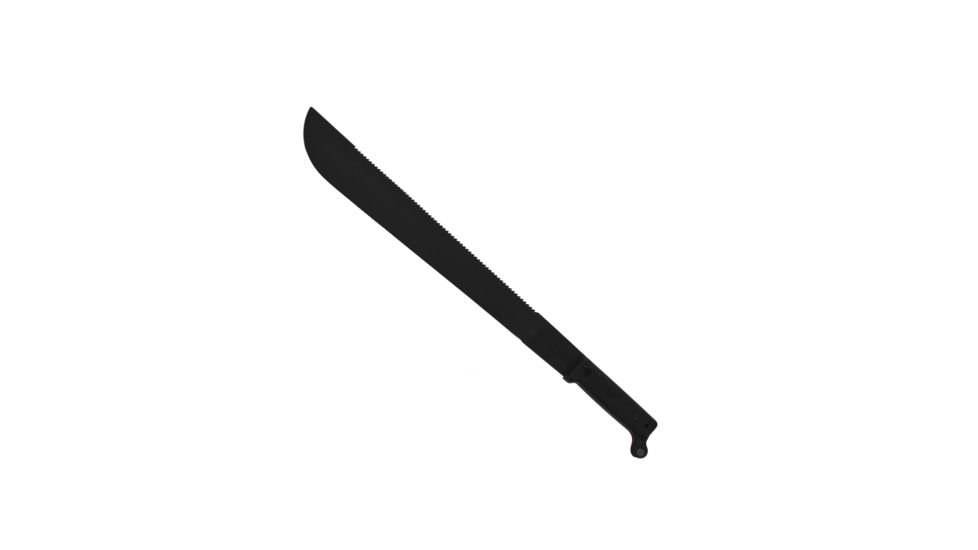 Ontario Knife I - 18Sbk Machete Sawback, 18in 1095 Carbon Steel Blade, Black Molded Plastic Handle, 6120