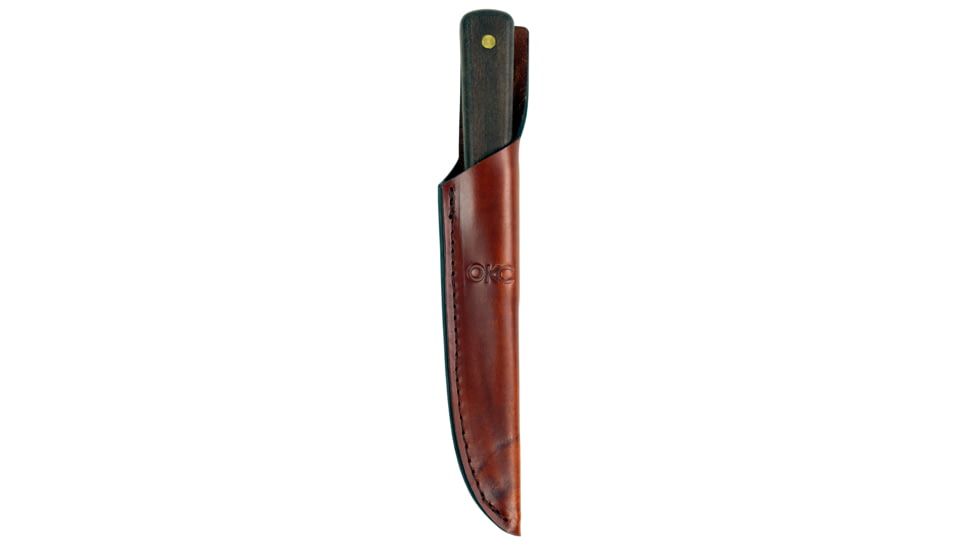 Ontario Knife Old Hickory Filet Knife, 6.4in Blade, Hardwood Handle, Leather Sheath, Small, 1275