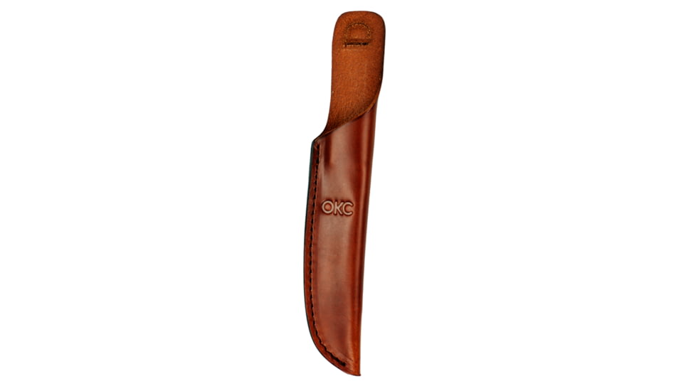 Ontario Knife Old Hickory Hunting Knife, 5.5in Blade, Hardwood Handle, Leather Sheath, Small, 7026