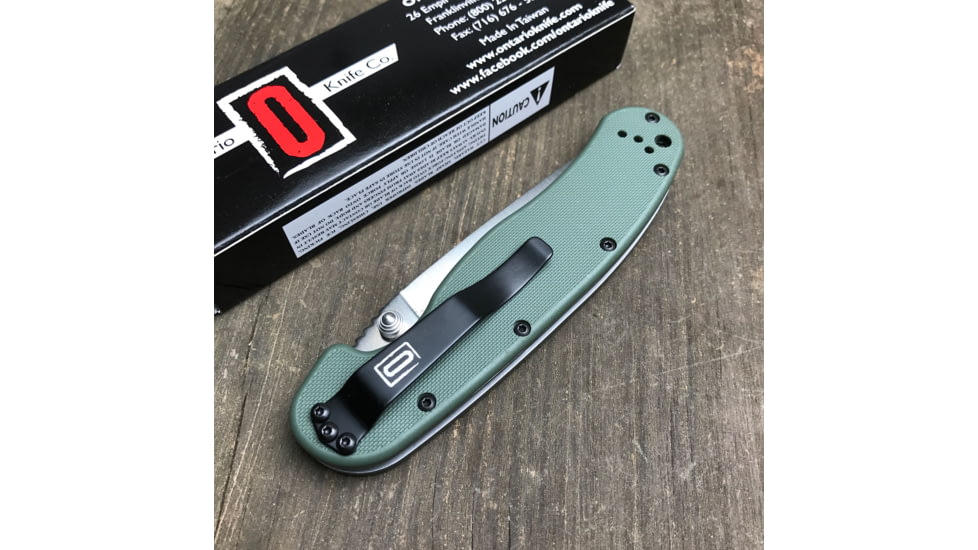 Ontario Knife RAT I Linerlock Folding Knife, 3.5in, AUS-8 Stainless, Foliage Handle, O8848FG