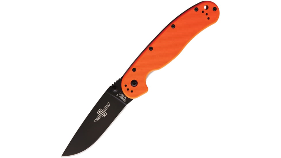 Ontario Knife RAT I Linerlock Folding Knife, Orange G10 handle, 8846ORANGE G10