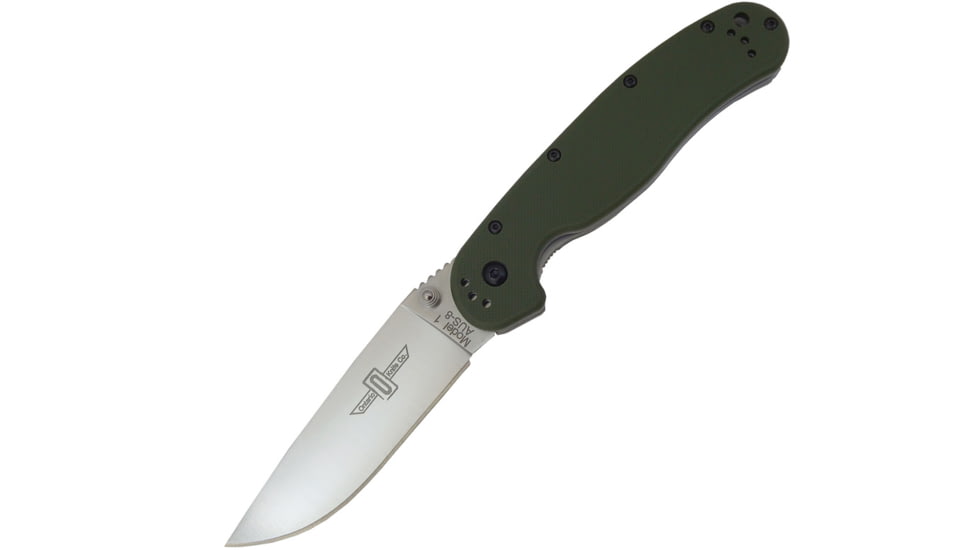 Ontario Knife RAT I Linerlock Folding Knife, 3.5in, AUS-8 Stainless, Foliage Handle, O8848FG