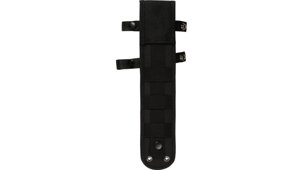 Ontario Knife Stealth Fixed Blade Knife, 9.13in Overall, 3.5in Black Partially Serrated S35VN Blade, Black Linen Micarta Handle, Leather Sheath, 8198