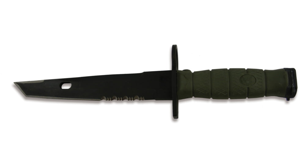 Ontario Knife Tanto Bayonet Fixed Blade Knife, Green OK1949