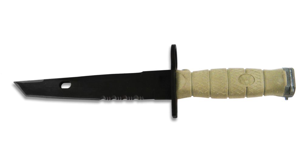 Ontario Knife Tanto Bayonet Fixed Blade Knife, Tan OK1948