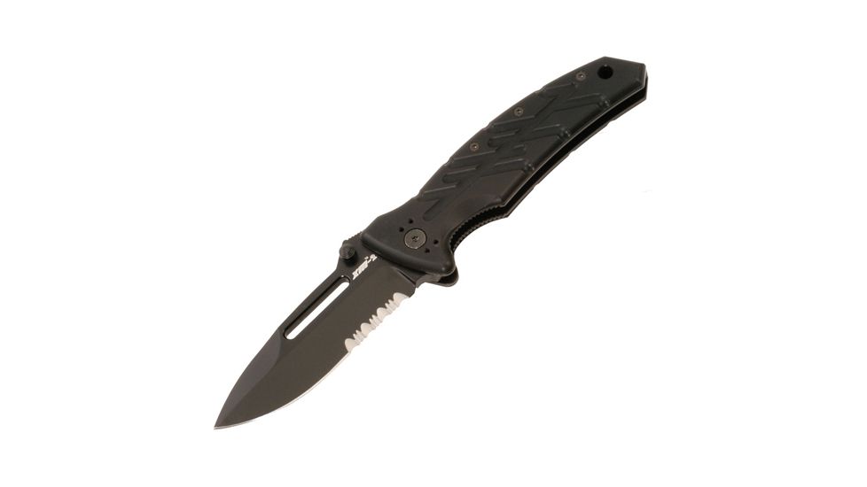 Ontario Knife XM-2TS Folding Knife, Black, ComboEdge OK8767