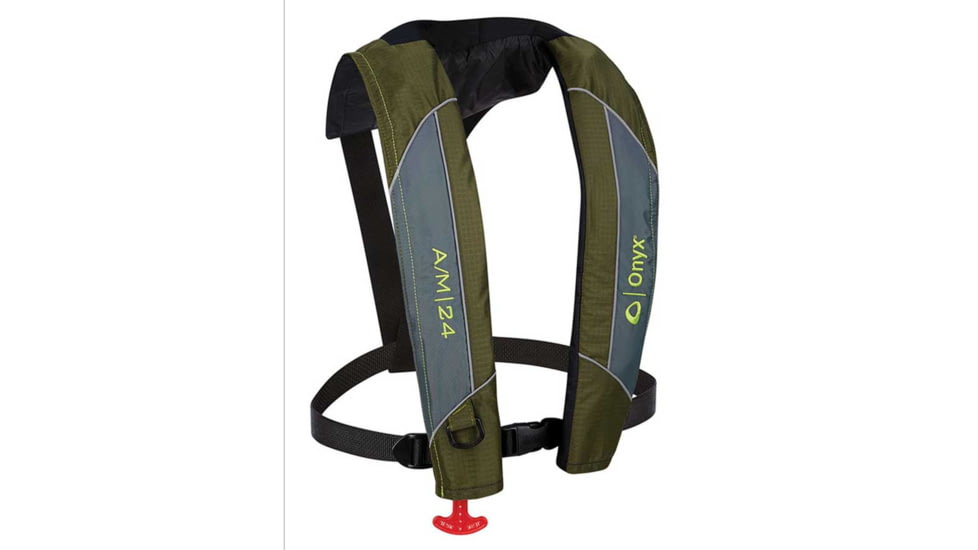 ONYX A/M-24 Series Automatic/Manual Inflatable Life Jacket Adult, Green, 132000-400-004-18