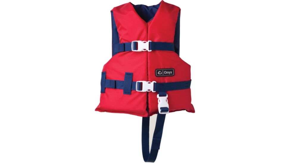 ONYX Life Vest, for Children, Polyethylene Foam, Nylon Outershell, Red, Navy, 103000-100-001-12