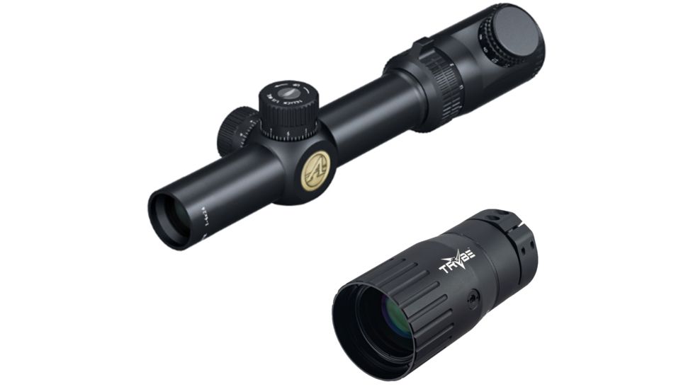 OP Exclusive Athlon Optics Talos BTR Rifle Scope, 1-4 x 24mm, 30mm Tube, Second Focal Plane, Illuminated AHSR14 MIL Reticle, Matte, Black, w/ TRYBE Optics Enhancer - Magnification Doubler, 215025-KIT1