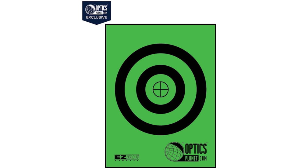 OP Exclusive - EZ2C Targets Self-Adhesive Mini 3.5in Bullseye on 4.25x5.5in Green and Black Ink, Tear-Off Pad of 15, Green, EZ2CM01G