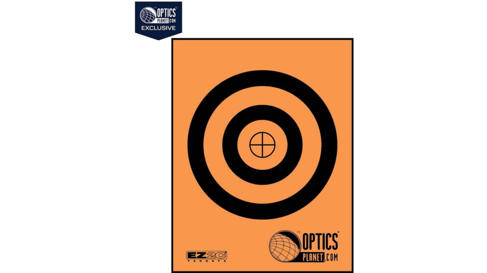OP Exclusive - EZ2C Targets Self-Adhesive Mini 3.5in Bullseye on 4.25x5.5in Orange and Black Ink, Tear-Off Pad of 15, Orange, EZ2CM01K