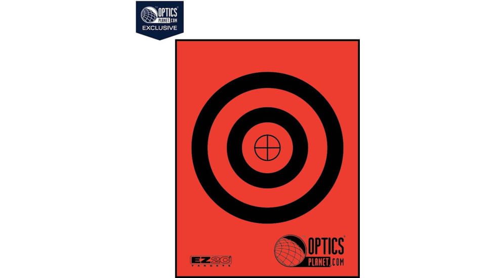 OP Exclusive - EZ2C Targets Self-Adhesive Mini 3.5in Bullseye on 4.25x5.5in Red and Black Ink, Tear-Off Pad of 15, Red, EZ2CM01R