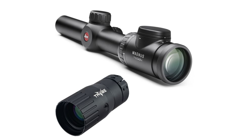 OP Exclusive - Leica Magnus i 1-6.3x24 Rifle Scope, CDi Retical, Black 52140 w/ Trybe Optics Enhancer - Magnification Doubler