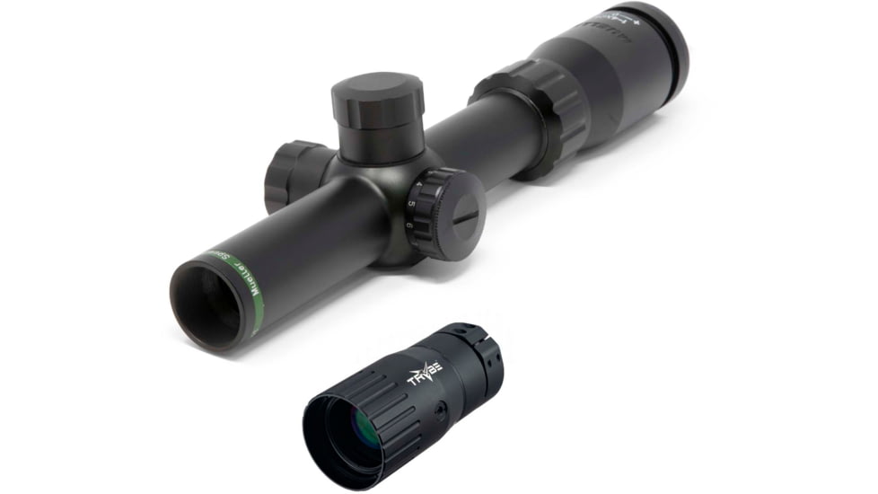 Mueller Speed Shot 1-424 Rifle Scope w/ TRYBE Optics Enhancer - Magnification Doubler