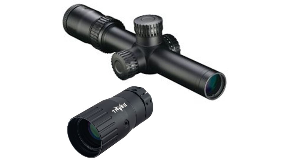 OP Exclusive - Nikon FORCE1000 1-4x24mm Illuminated Rifle Scope, Speedforce Reticle, Matte Black 16380 w/ Trybe Optics Enhancer - Magnification Doubler