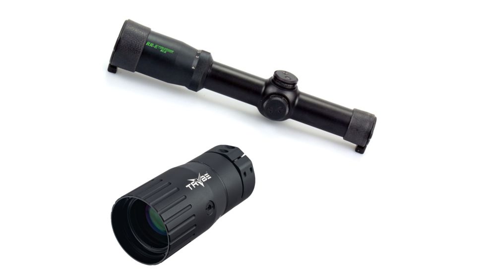 OP Exclusive - Pride Fowler Industries RR-Evolution 1.1-4x24mm with Rapid Ranging -.300BLK/7.62x39 Scope, Black, RRE003 w/ Trybe Optics Enhancer - Magnification Doubler